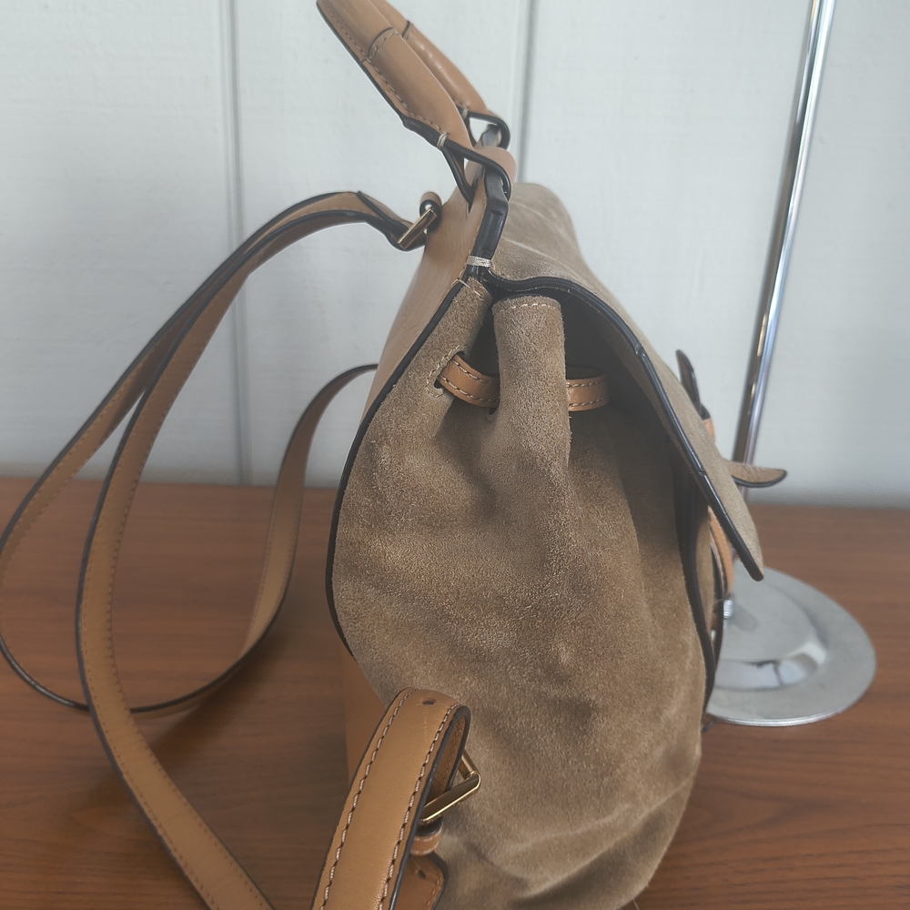 Elegant Brown Suede Backpack - Picture 8 of 15